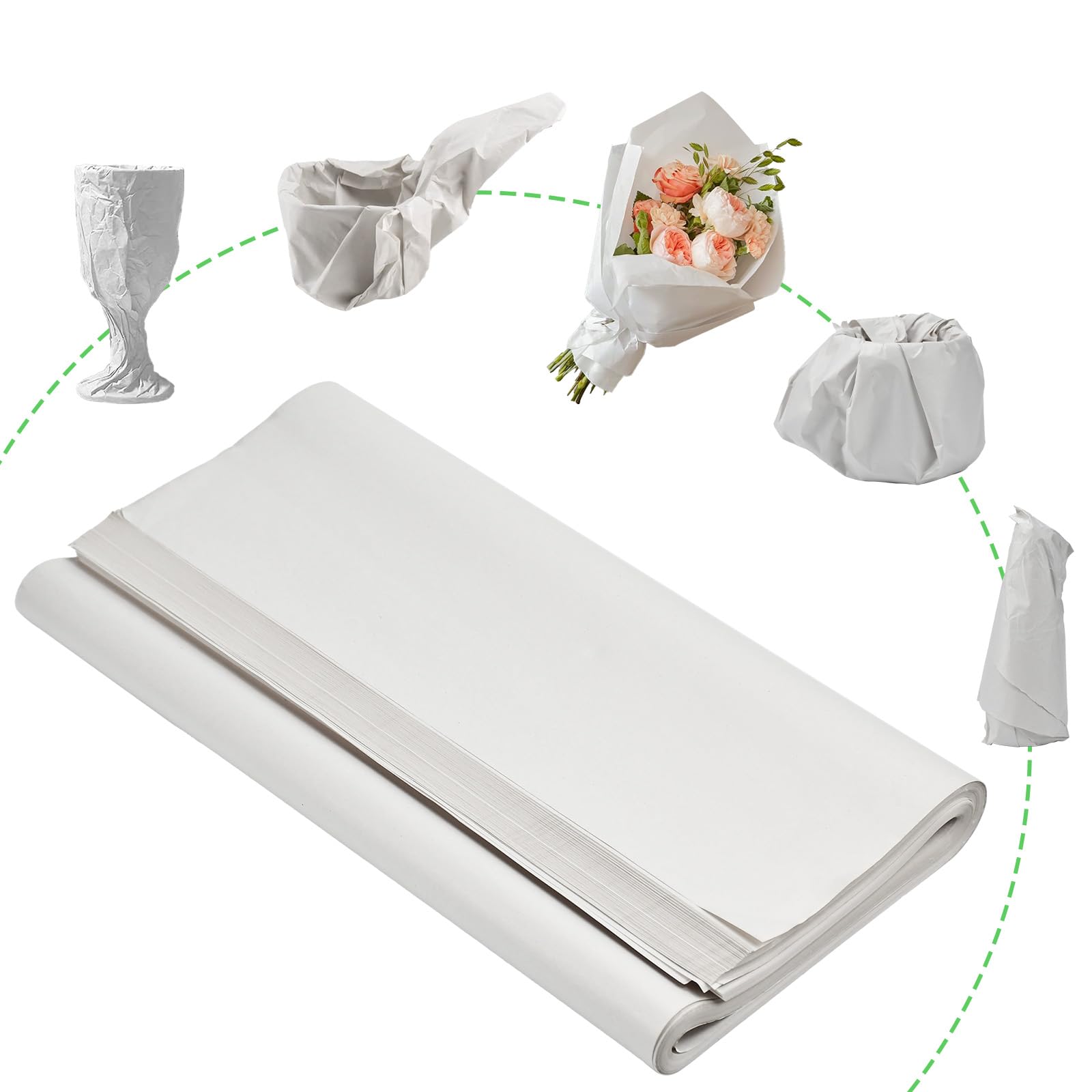 Lot de 100 Feuilles de Papier d'emballage pour Déménagement 38 x 70cm Papier d'emballage Papier Journal pour Déménagement Emballage Remplissage Papier de Soie pour Artisanat et Décoration