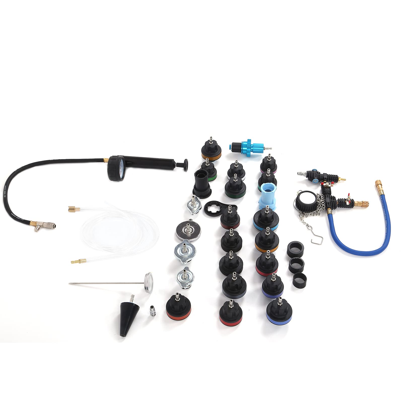 Kit de comprobador de presión de radiador de 33 piezas con detector de refrigeración universal para motocicletas automotrices
