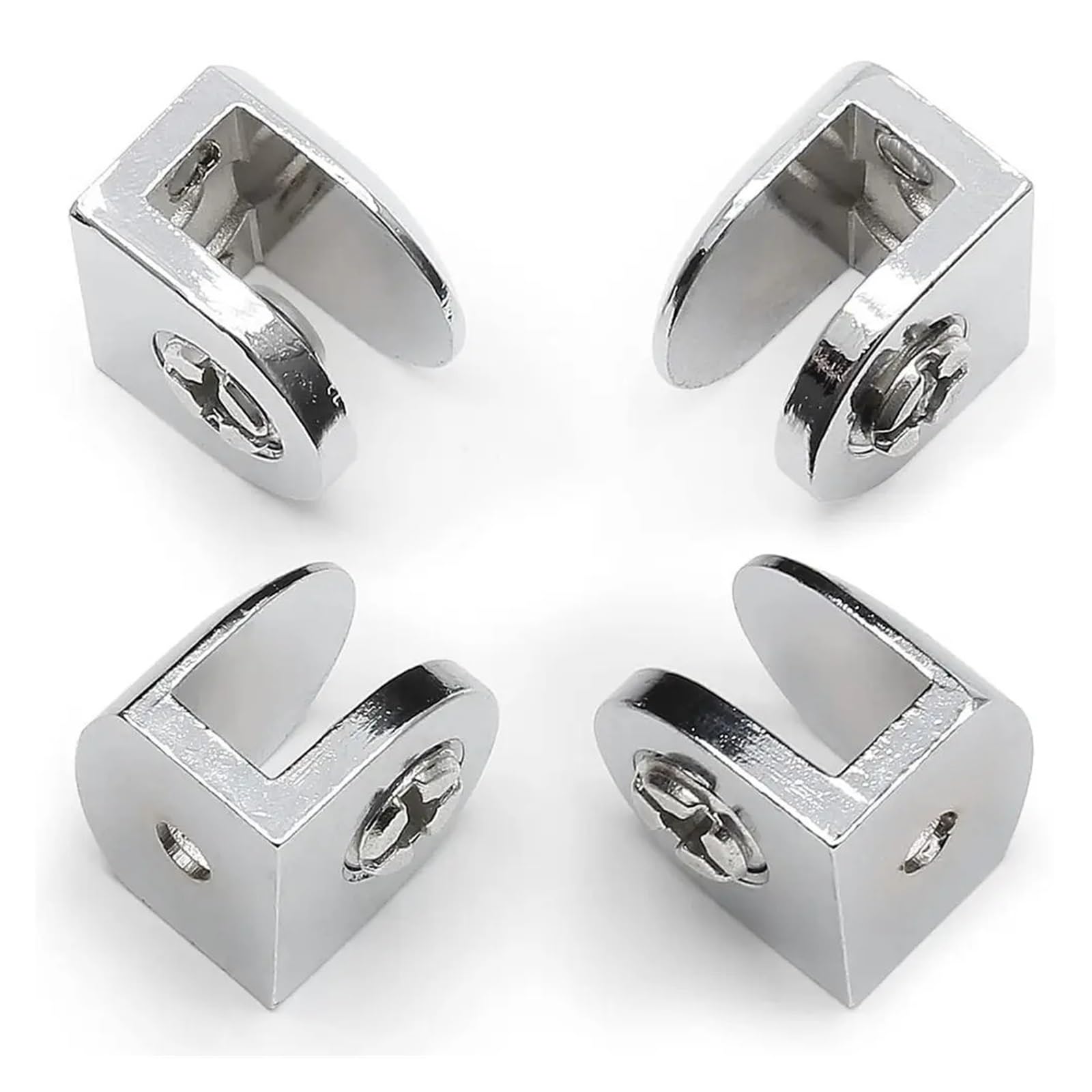 15pcs Stainless Steel Glass Shelf Brackets for 5-10mm Thick Shelves