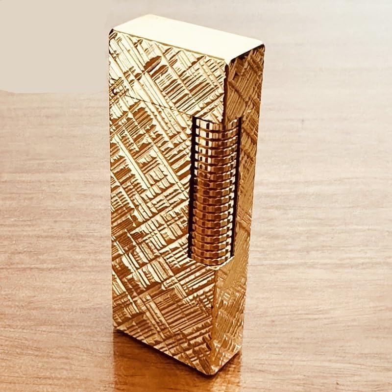 Encendedor clásico de metal grabado a mano de latón miniatura 5
