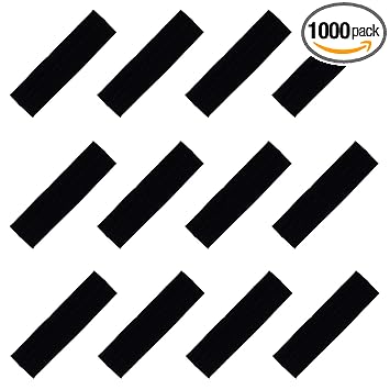 Kenz Laurenz Soft and Stretchy Elastic Cotton Headbands, Pack of 12, Available in LOTS of COLORS (12 Black)