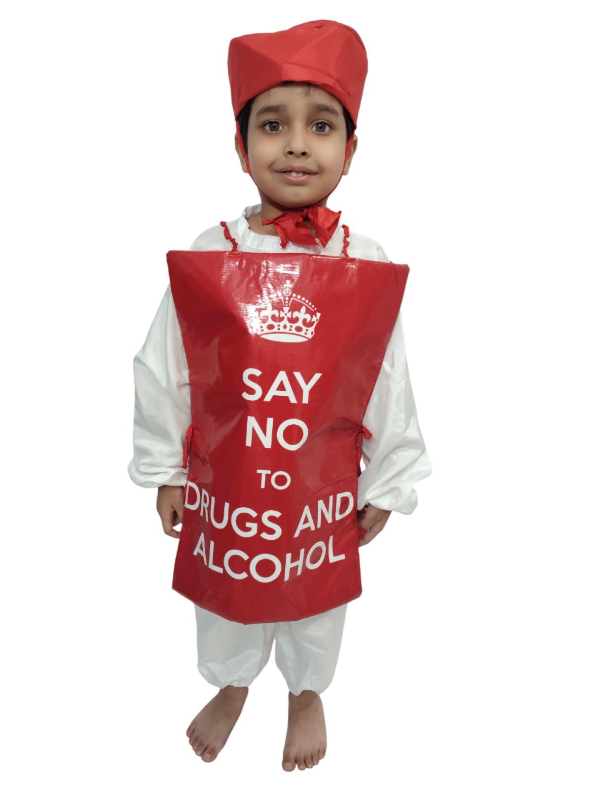 BookMyCostume Say No to Drugs & Alcohol Social Awareness Kids Fancy Dress Costume 7-8 years