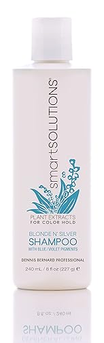 Miniatura 1 de smartSOLUTIONS Blonde N' Silver Blue/Violet Pigment Shampoo para tonificar el cabello amarillo/rubio cobrizo, gris, plateado y platino, 8 onzas