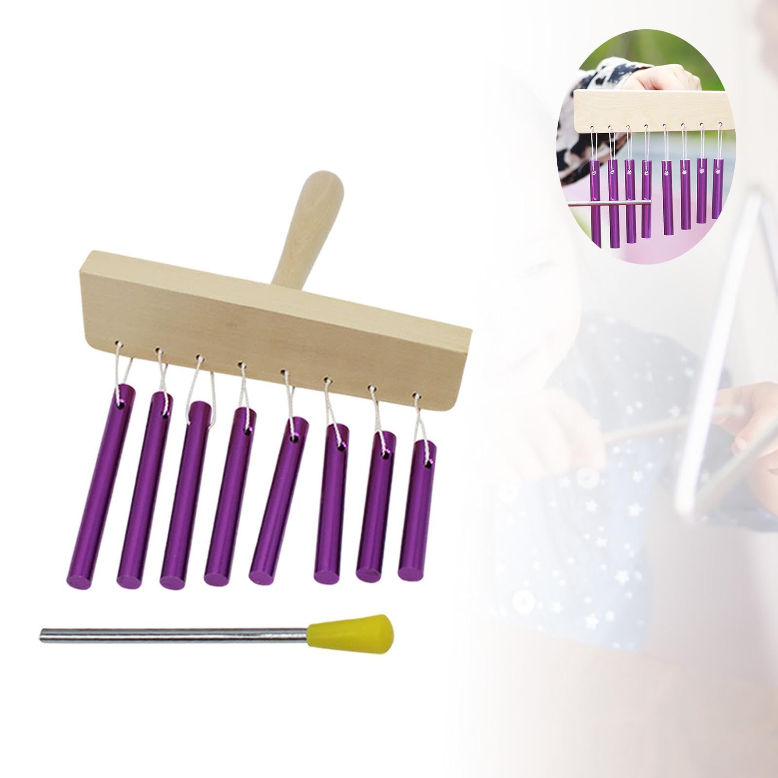 Carillon éolien Portable pour Bureau, Outil Pédagogique pour Le Bureau et La Maison, Violet