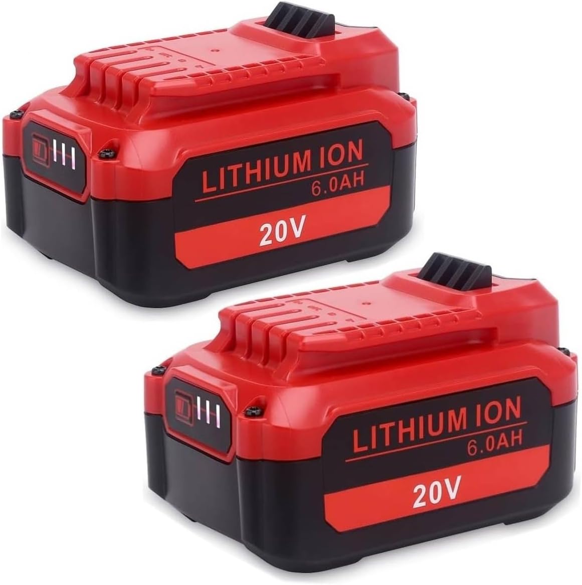 Upgrade 2Pack 6.0Ah V20 Lithium Battery Compatible with Craftsman 20V V20 Cordless Power Tools, Replacement for Craftsman V20 Lithium-ion Battery CMCB206 CMCB203 CMCB202 CMCB201