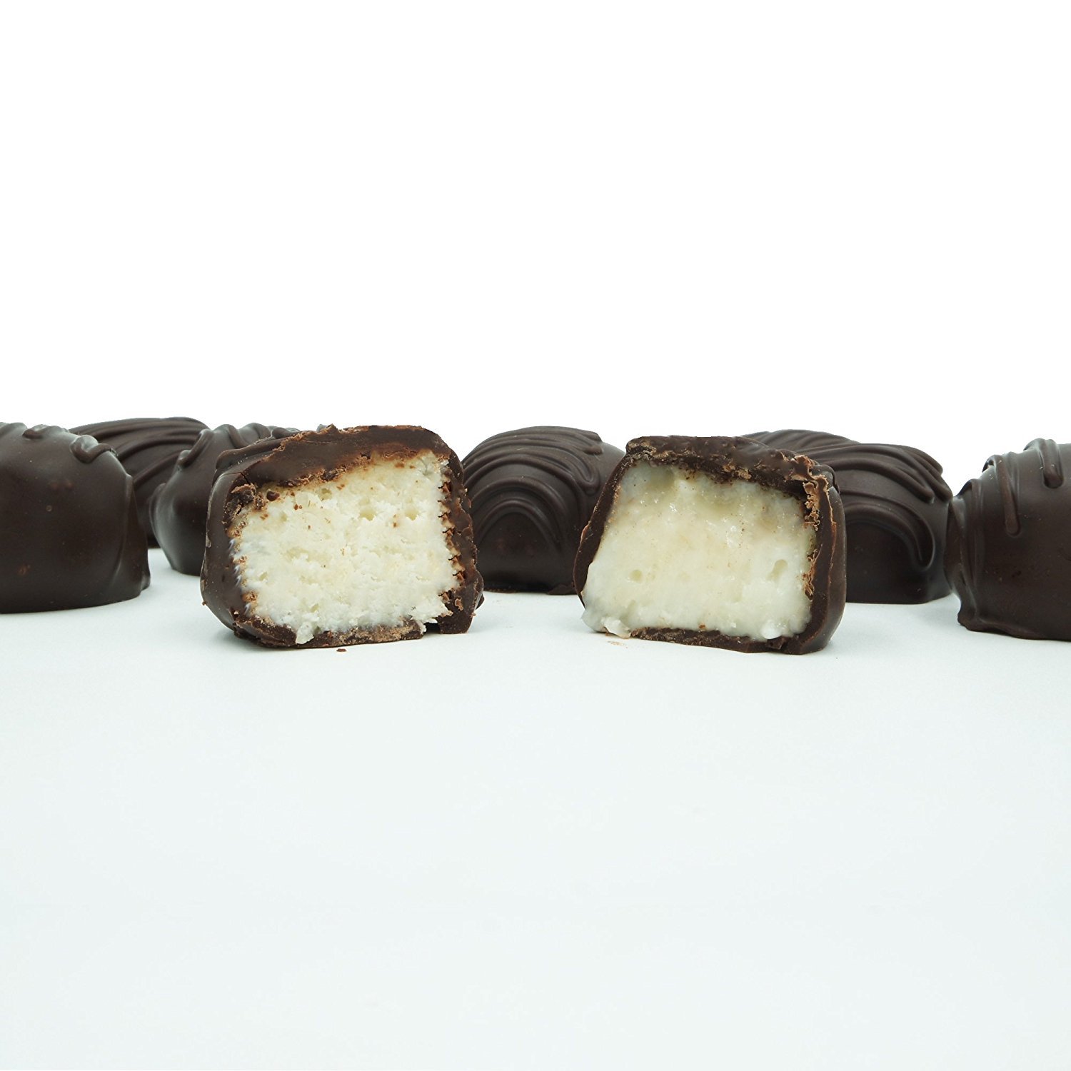 Philadelphia Candies Homemade Coconut Creams, Dark Chocolate 1 Pound Gift Box