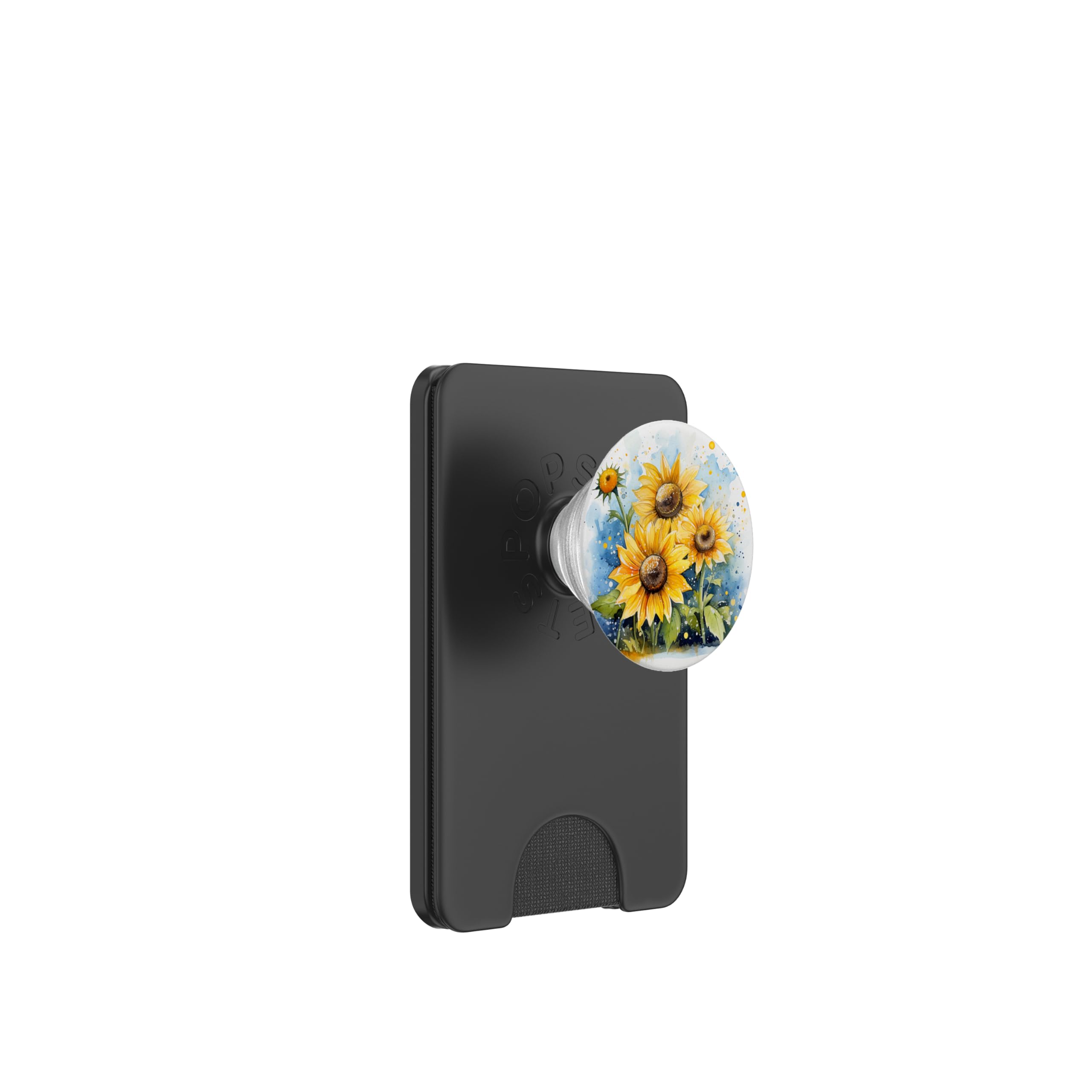 Watercolor Sunflower PopSockets PopWallet for MagSafe