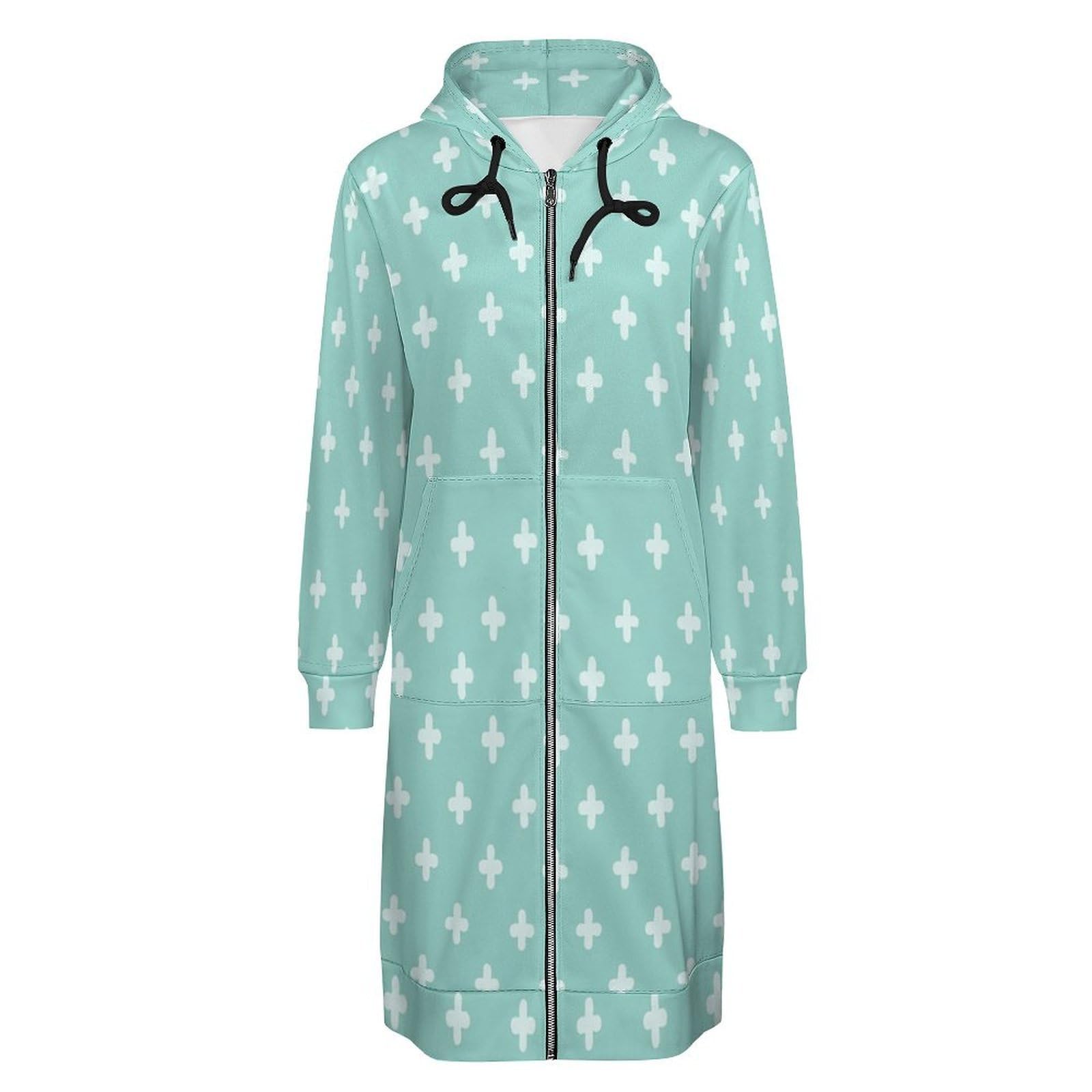 Felpa Donna con Zip Felpe Sportiva con Tasche E Cappuccio Motivo A Croce Semplice Morbida Invernale Giacca Regolabile Confortevole per Uso Quotidiano Casual