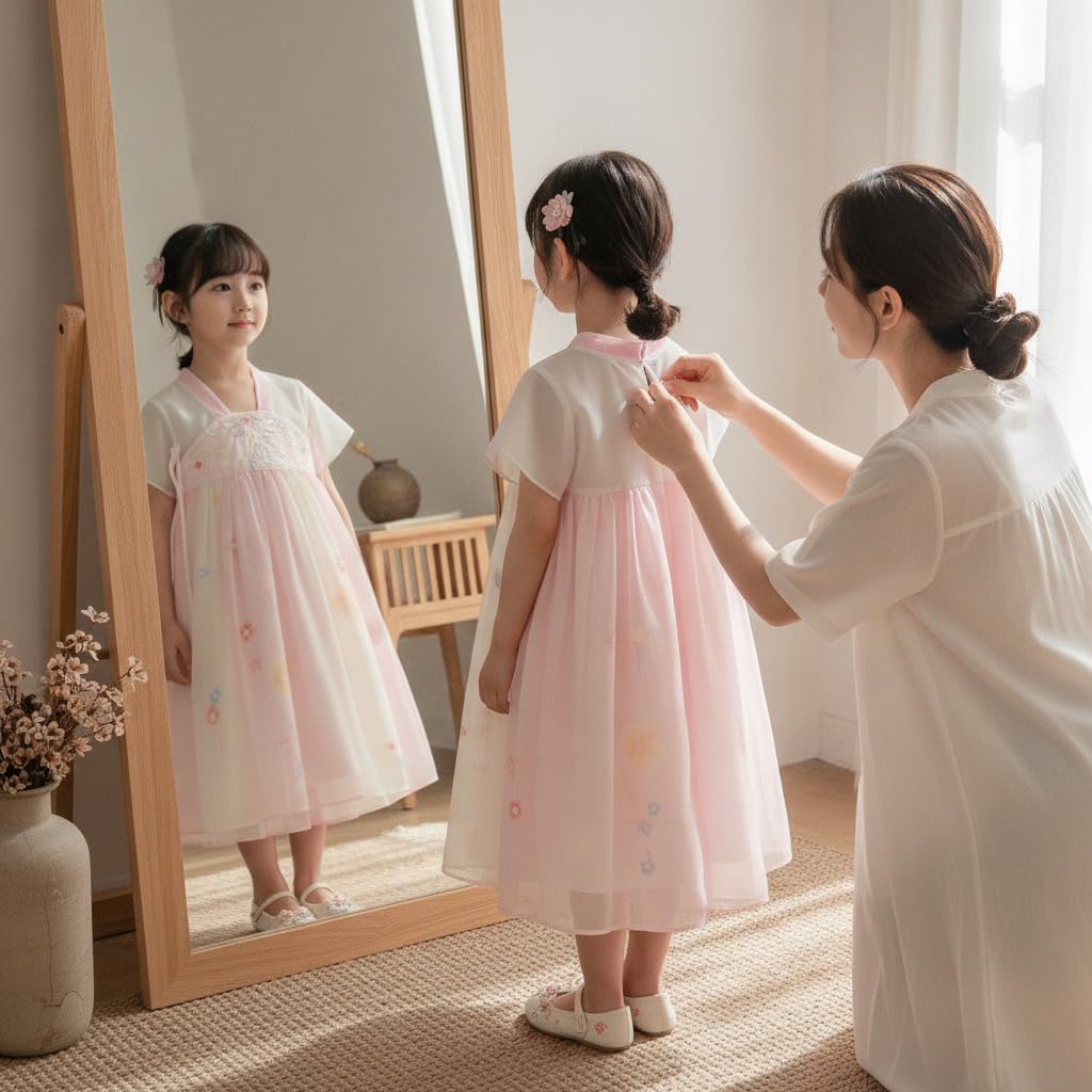 Vestido para Niña, Ruqun Chino, 150cm