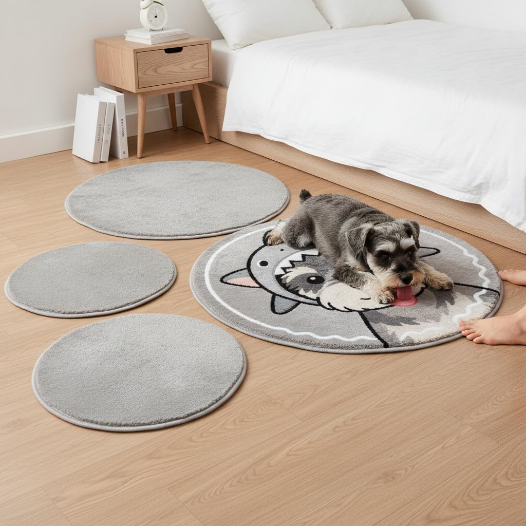 Tapis Rond Chien, Surface Imprimée, Size to 2