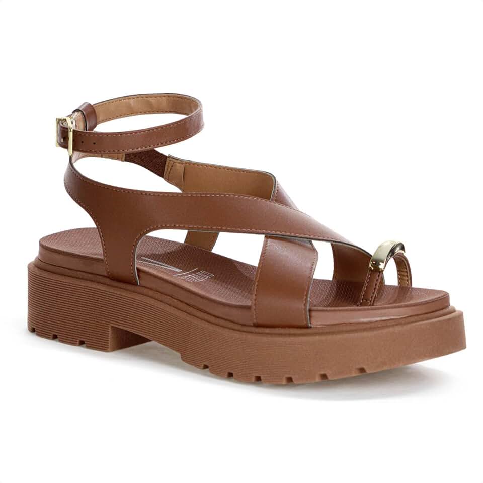 Sandalia Feminina Tratorada Vizzano Flatform Fivela 6499.122