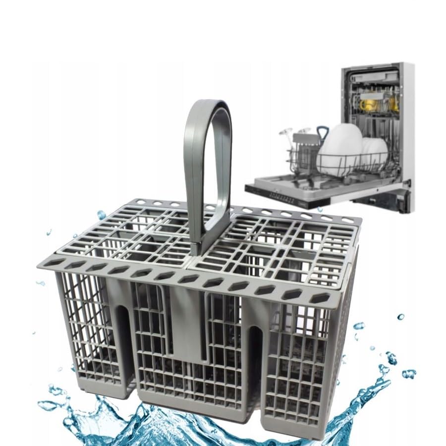 TECHZOCO Cesta cubiertos para lavavajillas, Cesta cubiertos lavaplatos, Cesta cuberteria Indesit, Hotpoint 99673-8729, C00257140, C00386607, Compatible con Ariston, Indesit, Whirlpool, Hotpoint