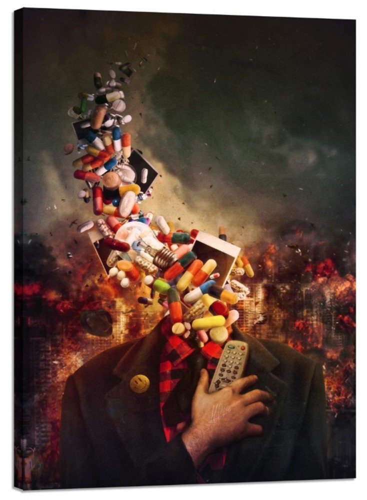 Cortesi HomeComfortably Numb' by Mario Sanchez Nevado Canvas Wall Art, 12" x 18", Black