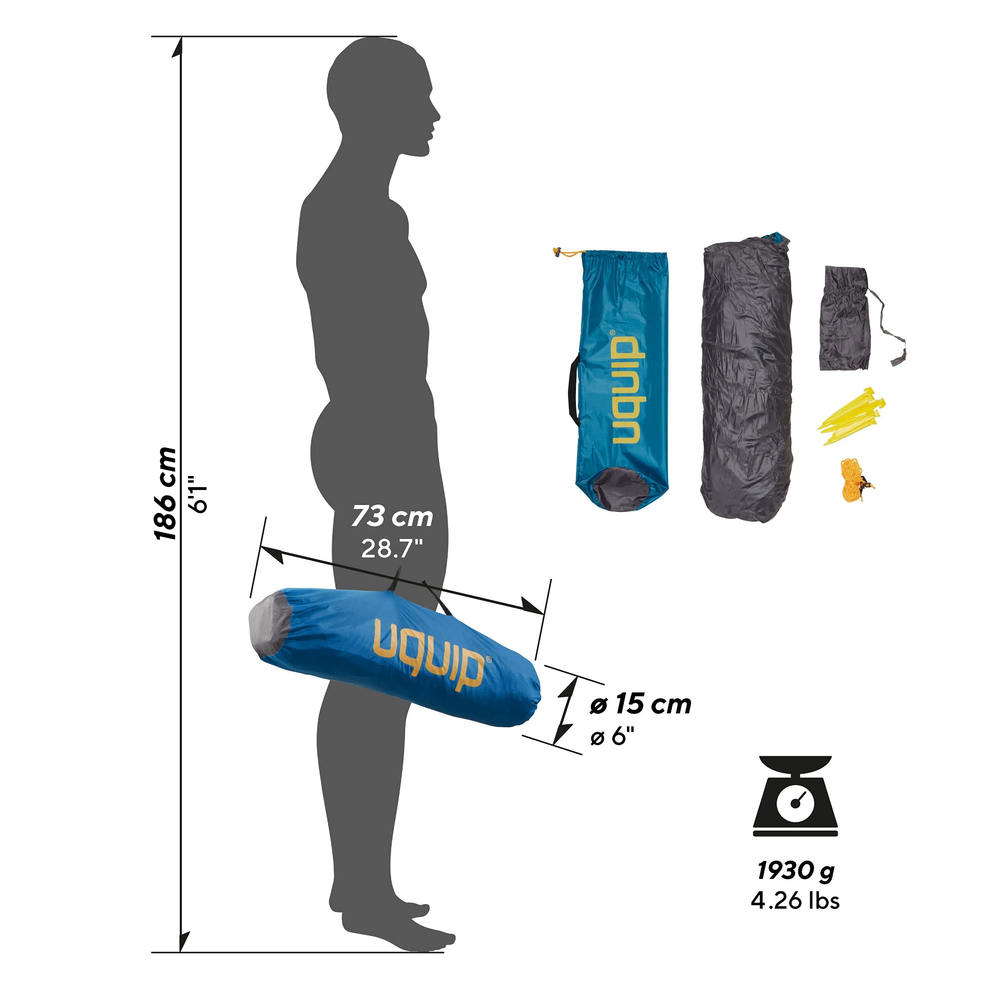 Uquip Tente de Plage XL Buzzy I Protection UV 50+ I Protège du Soleil, du Vent et de la Pluie I Idéale pour Toute la Famille