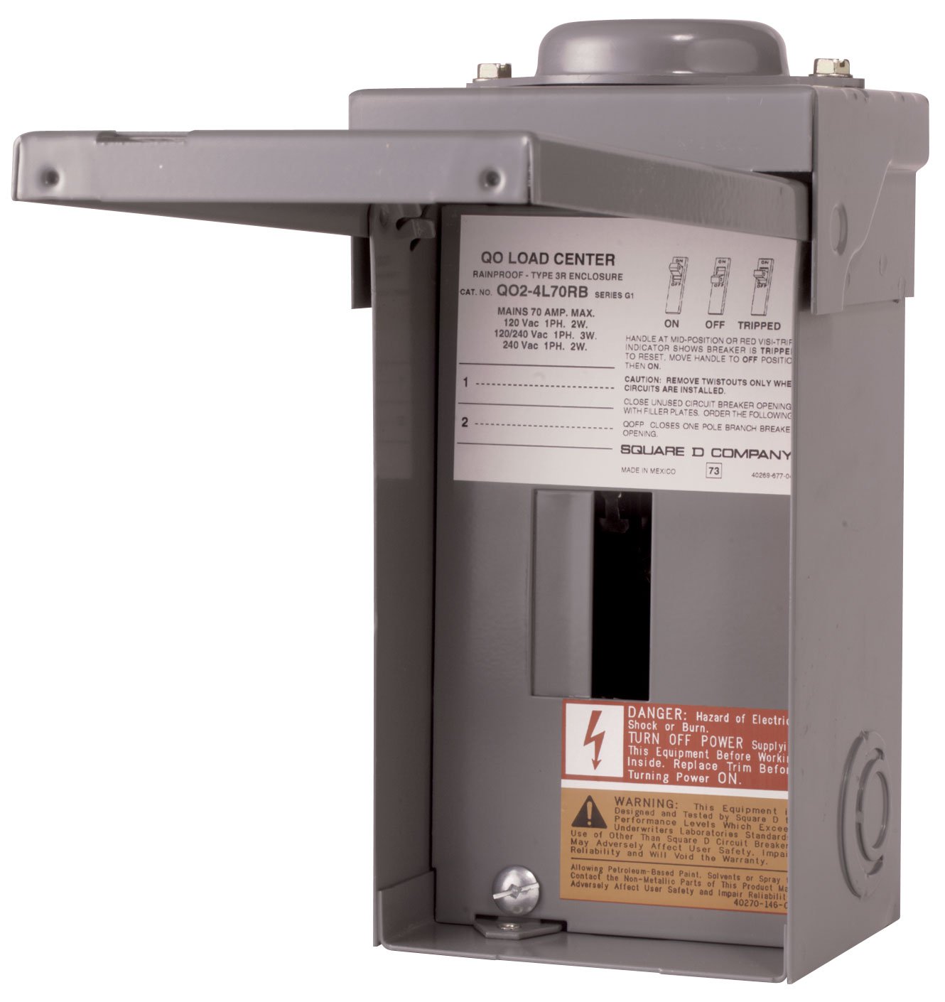 Square D - QO QO24L70RBCP Main Lug Load Center - Circuit Breaker Panels -  Amazon.com