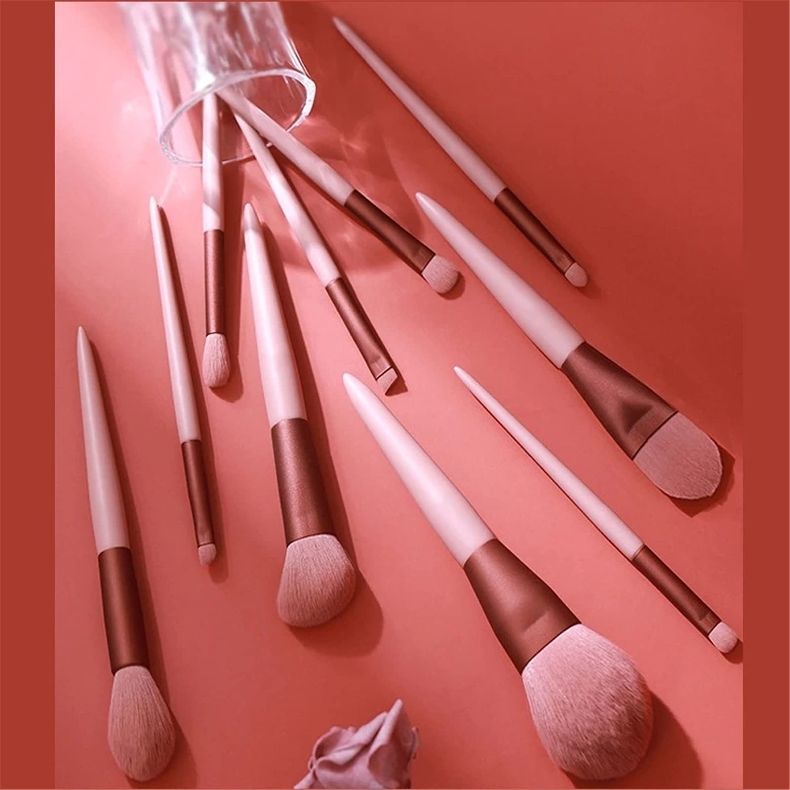 Make-up-Pinsel-Set 10-teiliges professionelles Make-up-Pinselset „Smoke Rose“ für Reiseurlaub