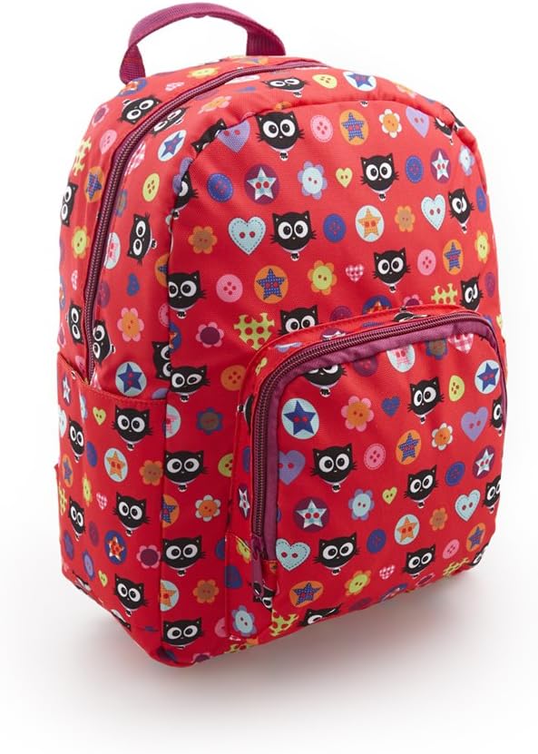 Fourth Wall Brands RUCK005 Milo Cat Pattern Rucksack - Red