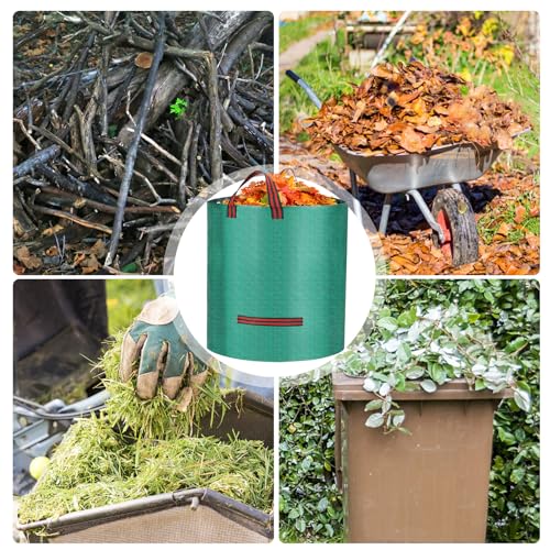 Heavy Duty Garden Waste Bags, 500 Litre Large Garden Bag with Handles, Reusable Builders Bags Refuse Rubbish Bag, Waterproof Garden Green Waste Sack for Plant Leaf Trash Debris 6 Heavy Duty Garden Waste Bags, 500 Litre Large Garden Bag with Handles, Reusable Builders Bags Refuse Rubbish Bag, Waterproof Garden Green Waste Sack for Plant Leaf Trash Debris - Image 6