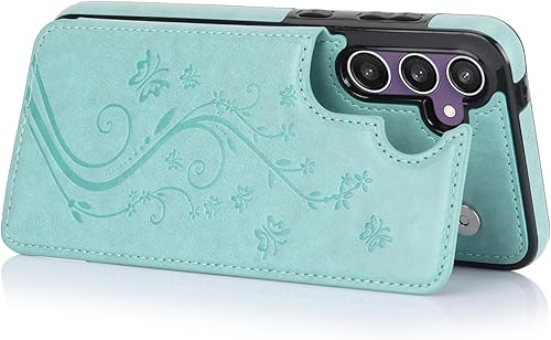 Vista 6 de Asuwish Funda de teléfono para Samsung Galaxy S23 FE 5G con protector de pantalla de vidrio templado y tarjetero con soporte para tarjetero, soporte