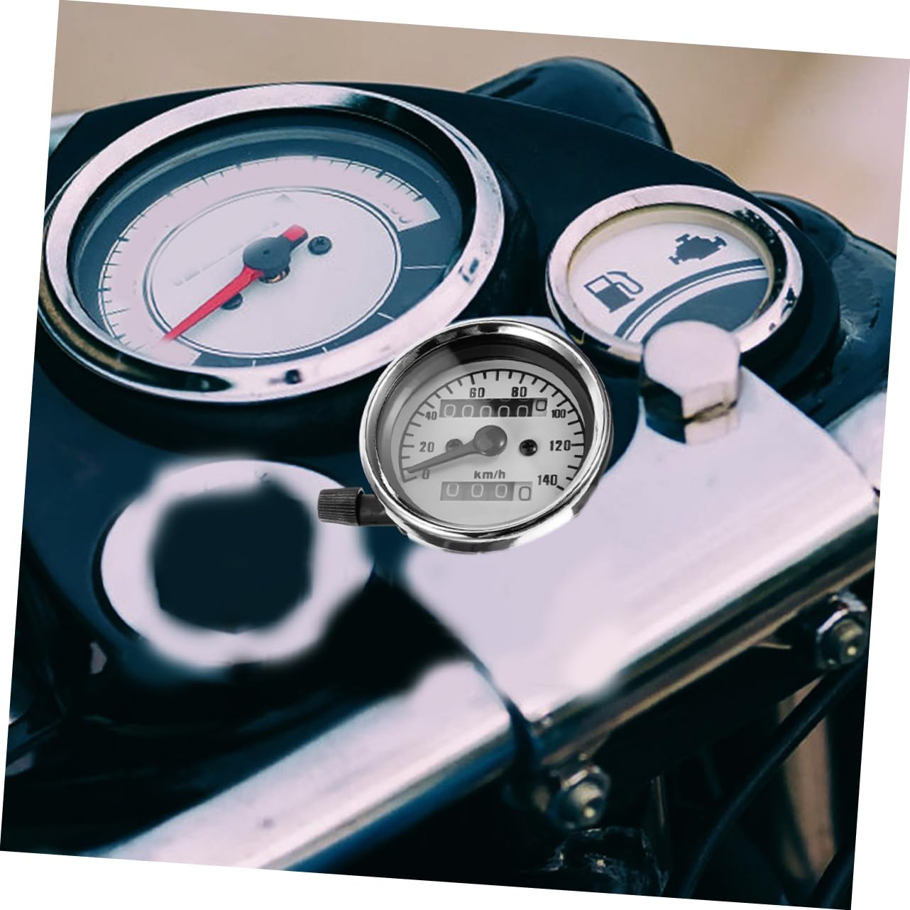 Vaguelly Motorcycle Led Retro with Dual Mileage Tracking Easy Readable Display for Night Rides Essential Motorcycle Accessories for Enthusiasts Compatible with Various Models