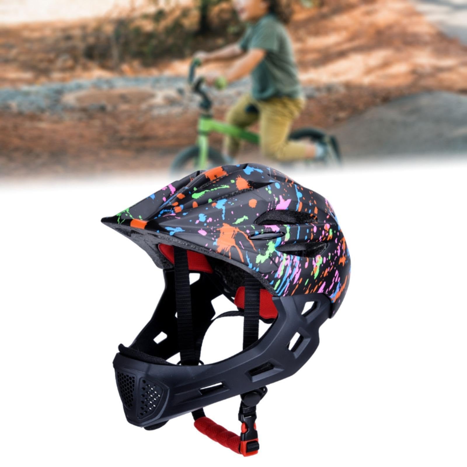 F Fityle Casque de vélo pour Enfants Casque de Cyclisme Équipement de Protection Casque de vélo pour Enfant intégral pour vélo de Plein air