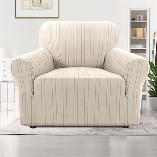 Miniatura 28 de H.VERSAILTEX Funda de sofá de alta elasticidad de 1 pieza, cubierta de sofá antideslizante, con parte inferior elástica, fundas gruesas y suaves,