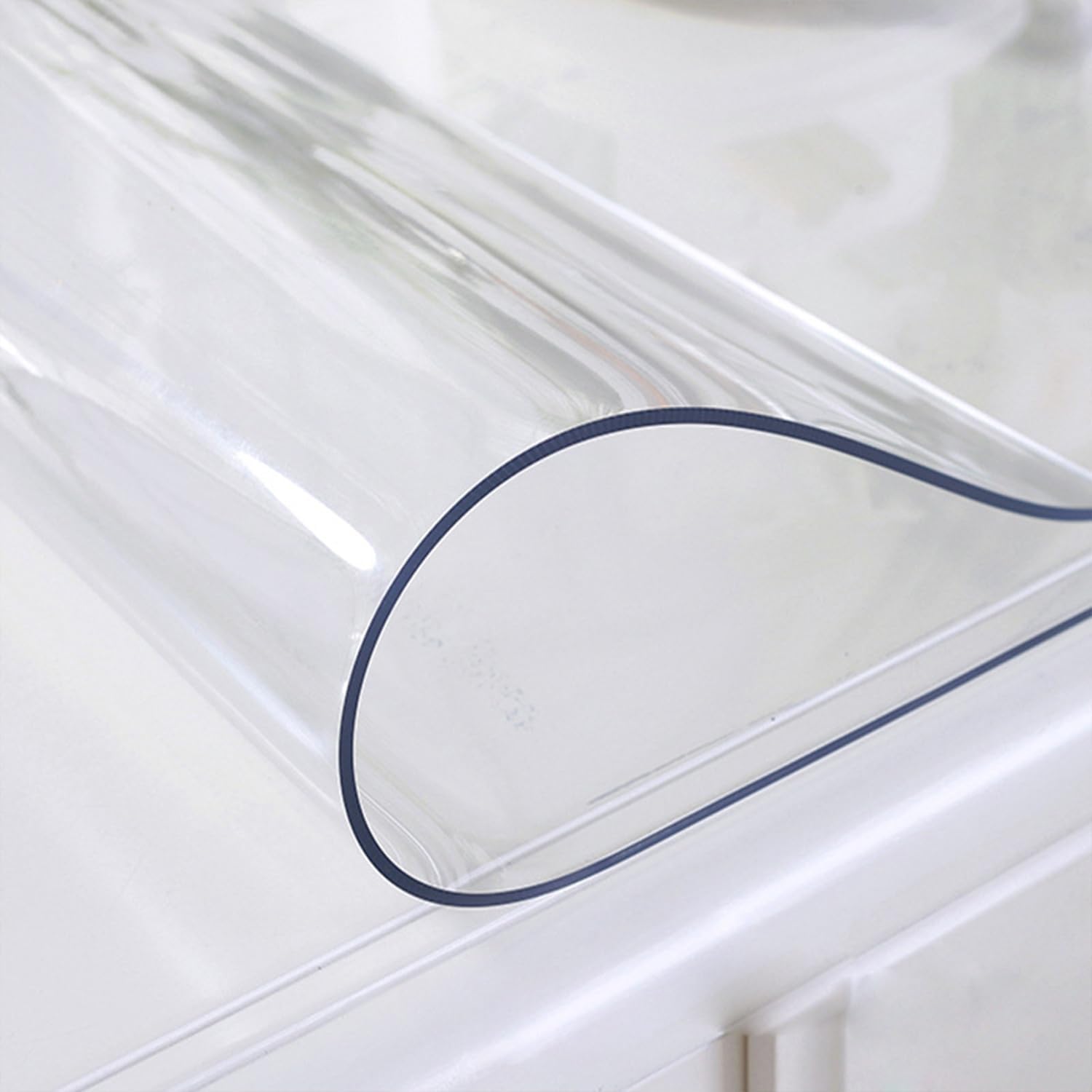 Clear Desk Cover Protector PVC Desk Mat 0.1" Thick Table Cover Rectangular Table Protector W: 16/18/21/26/32" for Dining Room Table Transparent Table Cloth(Clear,60cm x 90cm/24x35in)