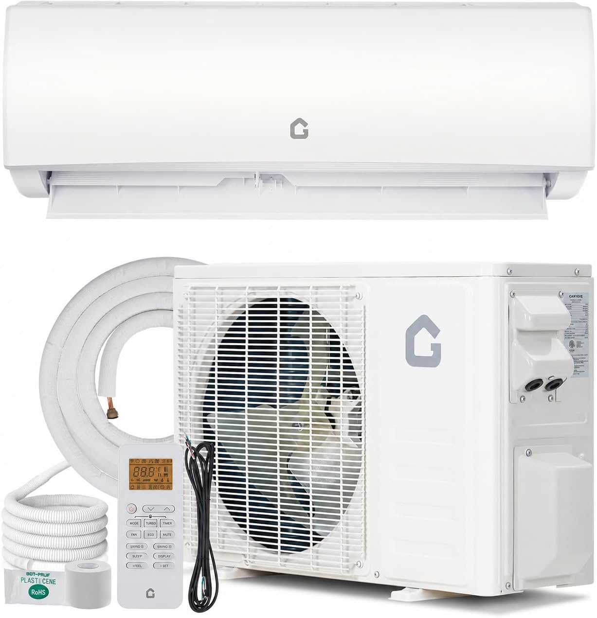 Photo 1 of ****PARTIAL SET, MISSING PCS****
Garvee 9000 BTU Mini Split AC w/Remote Control19 SEER2 Cools Up to 450 Sq. Ft,Ductless Inverter Mini Split System w/0.75 Ton Heat Pump Pre-Charged & Installation Kit, Ultra-Quiet