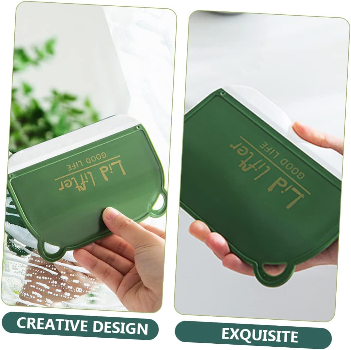 FOMIYES 4pcs Bear Design Glass Scrubbing Tool for Shower and Window Cleaning Easy-Grip Squeegee for Fogged Mirrors and Tiled Surfaces Space-Saving Storage Green