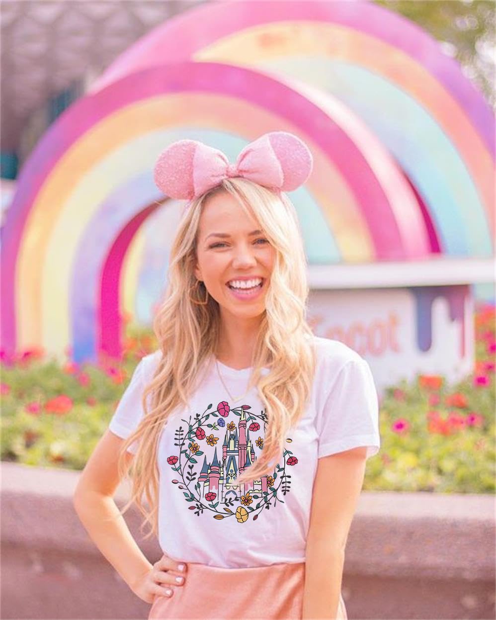 SFHFY Camisa mágica para mujer, camiseta de manga corta con diseño de cuento de hadas y castillo