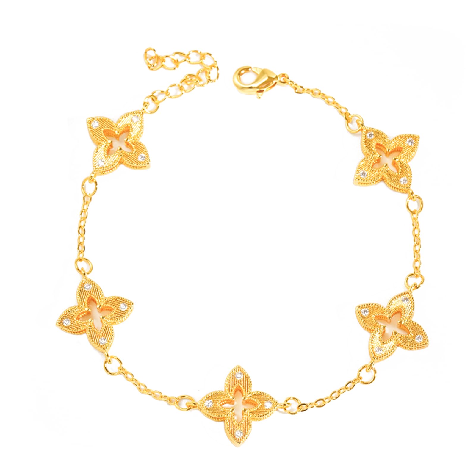 Armband Damen Gold 18k Vergoldet Armband Damen Valentinstag Muttertag Geburtstags Weihnachten Geschenk für Sie Frauen Freundin mama