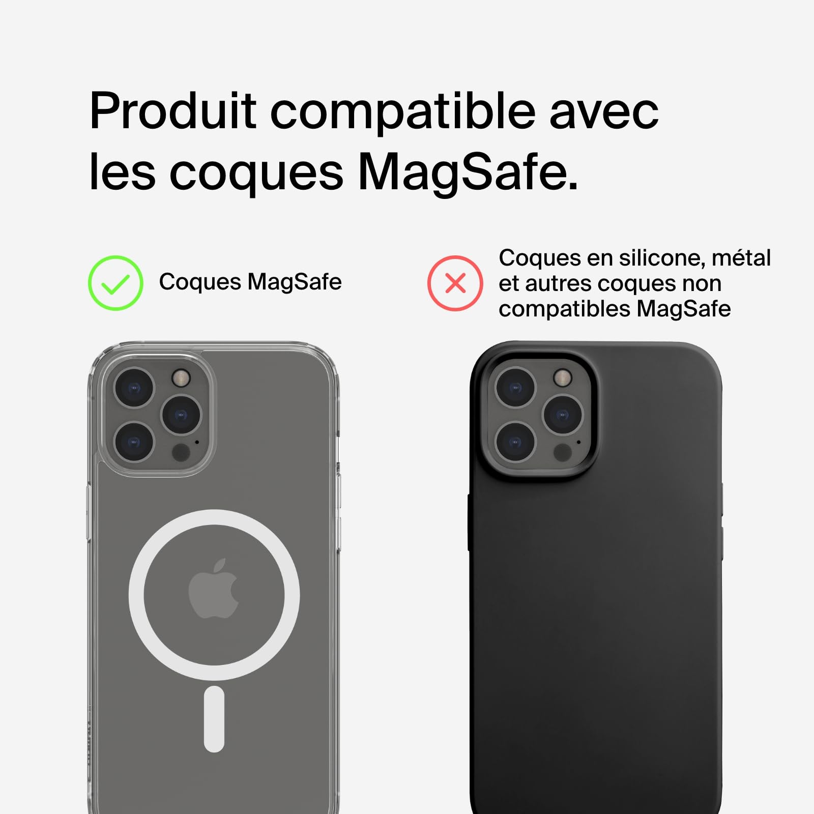 Belkin BoostCharge Station de Recharge 3-en-1 avec Qi2, Chargeur MagSafe Compatible pour Les modèles de l'iPhone 17, iPhone Air, Apple Watch, AirPods, Pixelsnap, Adaptateur Inclus - Noir
