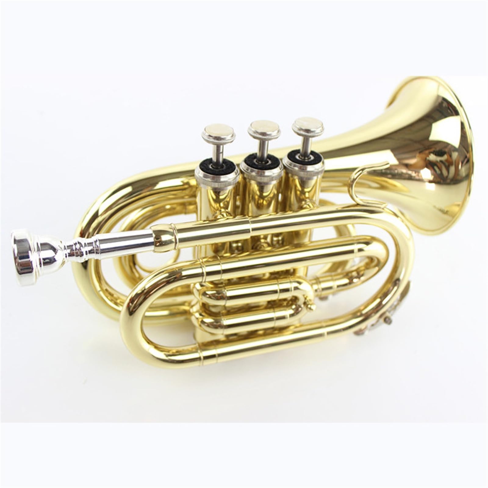 Standard Trąbka Instrumenty Dla Początkujących B-dur Pocket Gold Stal Nierdzewna Standardowy Dźwięk Mosiądzu Pełny Ton
