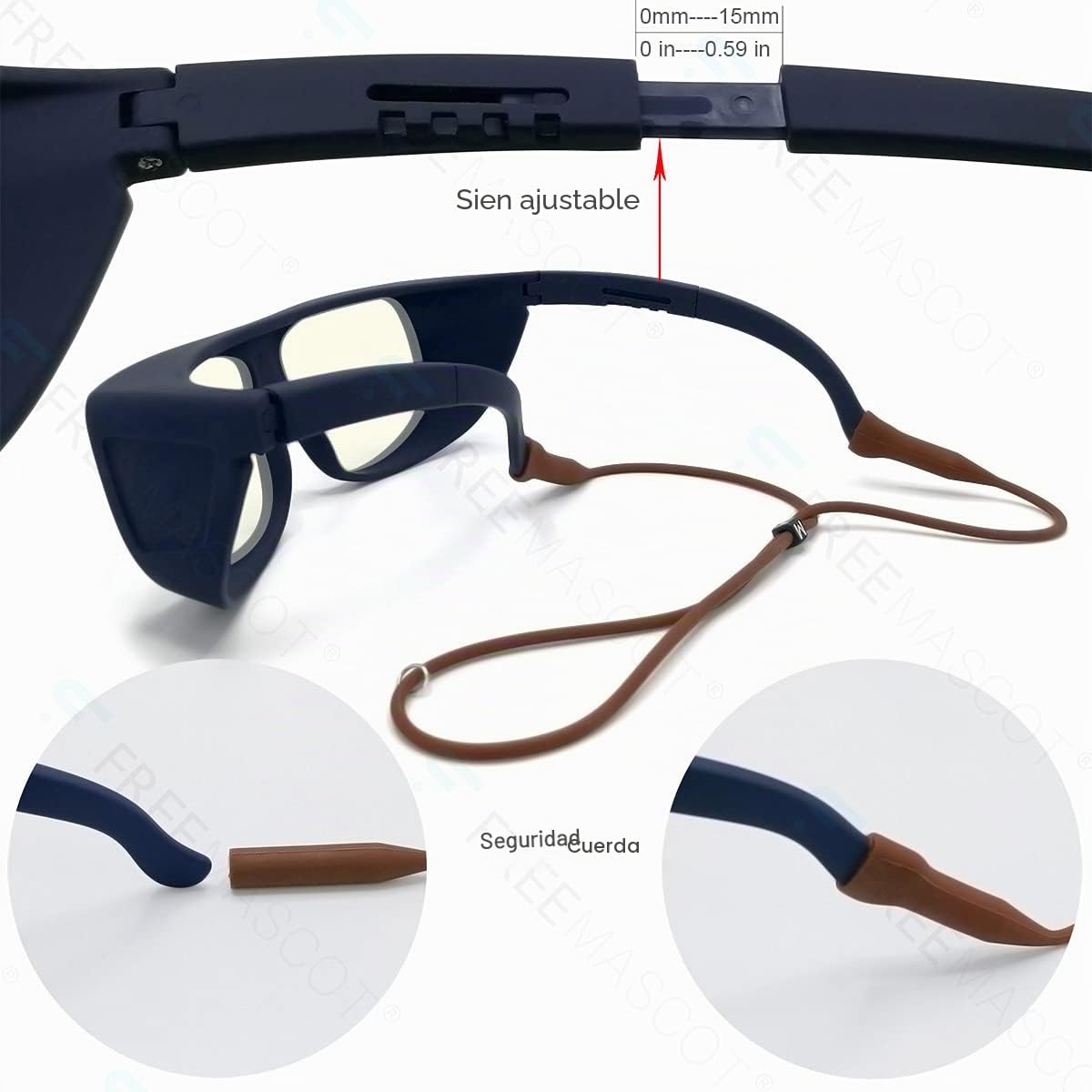 FreeMascot OD 6+ 9000 nm-11000 nm / 10600 nm de longitud de onda CO2 lentes de seguridad láser