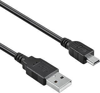 J-ZMQER 6ft Black Mini USB Data Cable Cord Compatible with Brother TD-2030ABK TD-2020A Label Printer