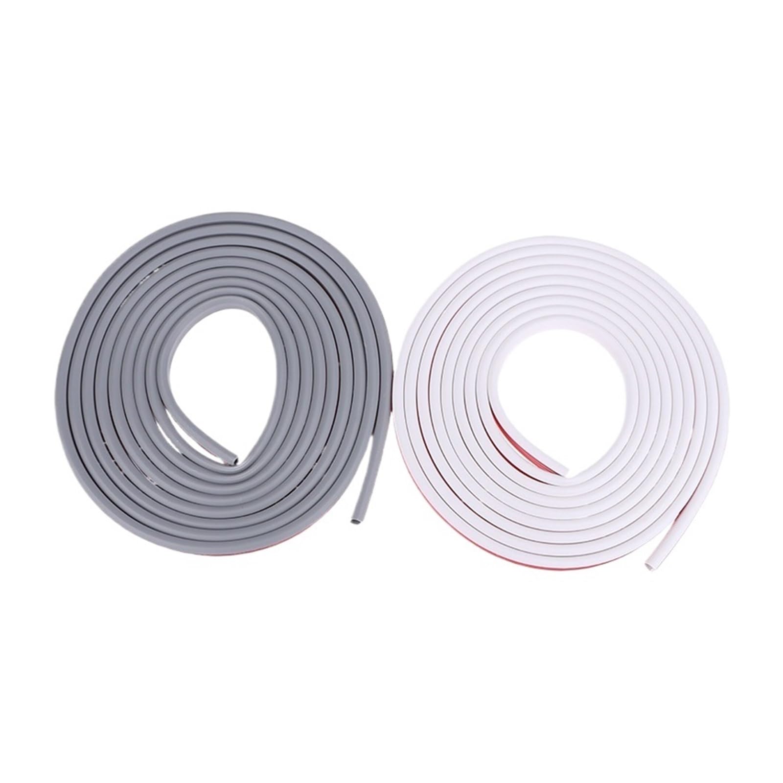 3/5 Meter PVC-Bodenkabel-Abdeckungshüllen, Flexible Kabelschutz for elektrische Leitungen, Selbstklebende Kabelverstecke(5M Trapezoid White)