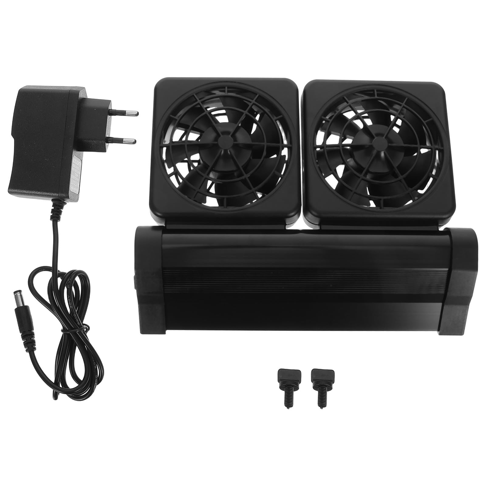 Refrigeratore per Acquario: Ventilatore Silenzioso a 2 Teste per Il Raffreddamento dell'Acqua dell'acquario - Dispositivo Portatile per Il Raffreddamento ' con Morsetto per Uso