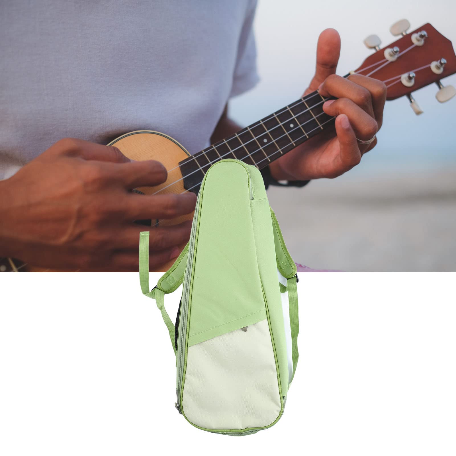 Custodia Imbottita per Ukulele, Borsa Protettiva per Ukulele Leggera Impermeabile Tessuto Oxford di Grande capacità per Prestazioni (Verde)