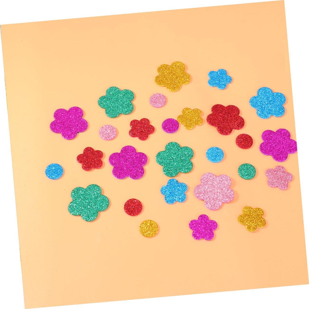 NUOBESTY 3piezas Stickers De Flores De Brillo De Eva Autoadhesivos De Parches Decorativos Para Manualidades y Scrapbooking