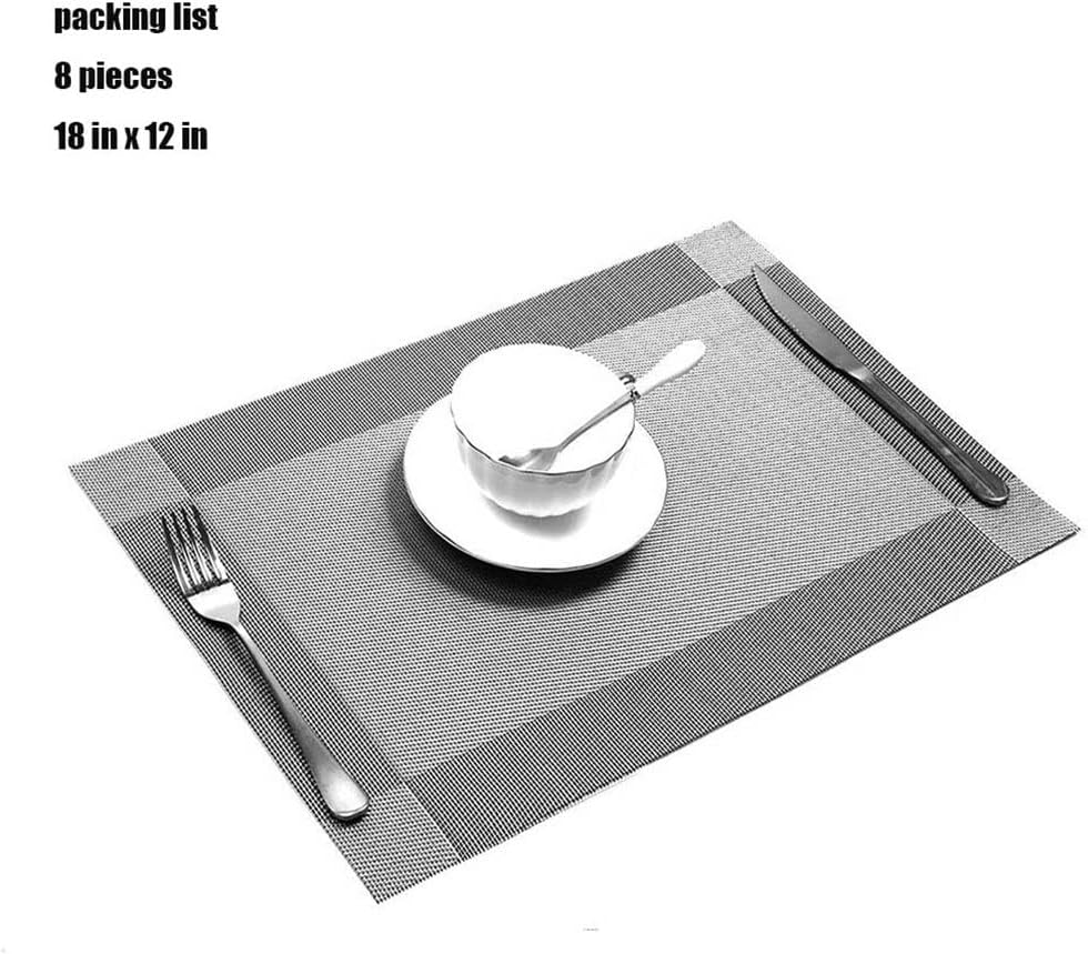 8-Piece Set PVC Washable Placemat Table Mat Kitchen Accessories Coaster Wine Decoration