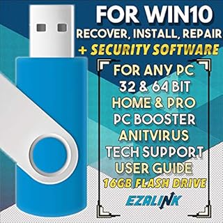 Ezalink Bootable USB for System Repair Recovery Install Restore Boot Fix Flash Drive | 32 & 64 Bit Systems Home & Professional All Brands w/ AntiVirus and Support