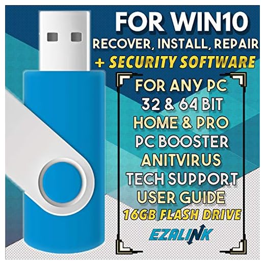 Ezalink Bootable USB for System Repair Recovery Install Restore Boot Fix Flash Drive | 32 & 64 Bit Systems Home & Professional All Brands w/ AntiVirus and Support