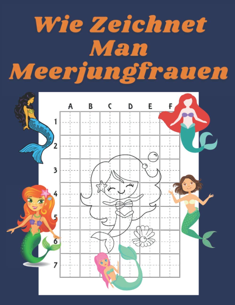 Dessin sirène étape par étape livre apprentissage enfant 4-12 ans et méthode de copie