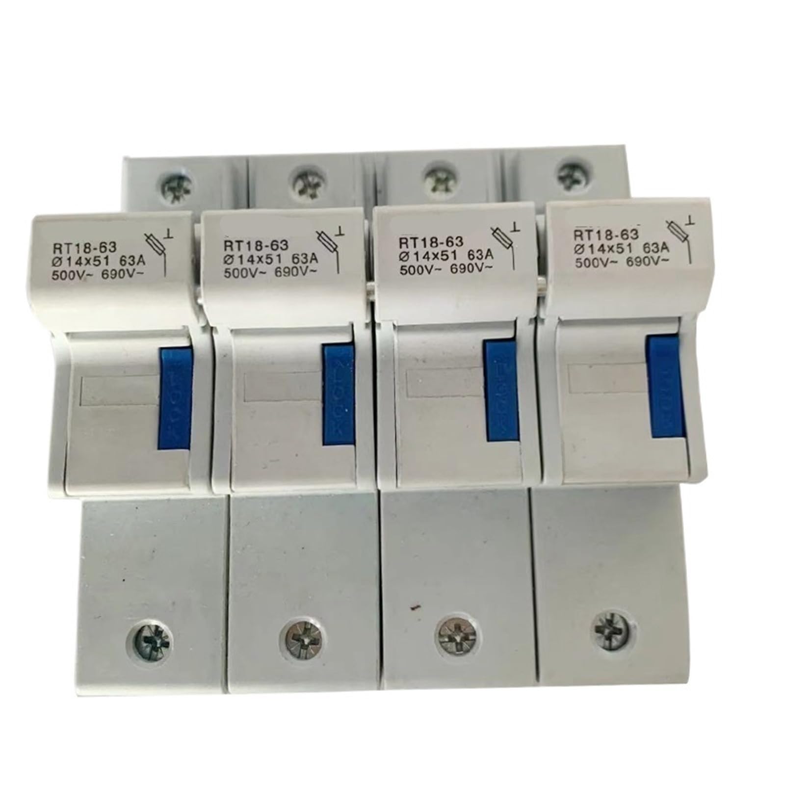 1 portafusibles RT18-63 4P R016 14 * 51 tipo riel guía 63A 500V-690V