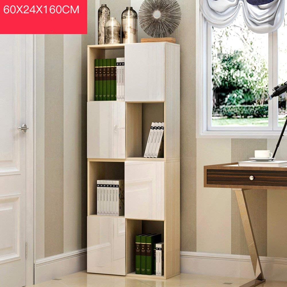 MU Estanterías para el hogar Estanterías 3 Niveles 4 Niveles 5 Niveles Estantería Estante de Almacenamiento Estante de Juguete con Compartimentos, Color Roble, bastidores,4 Niveles