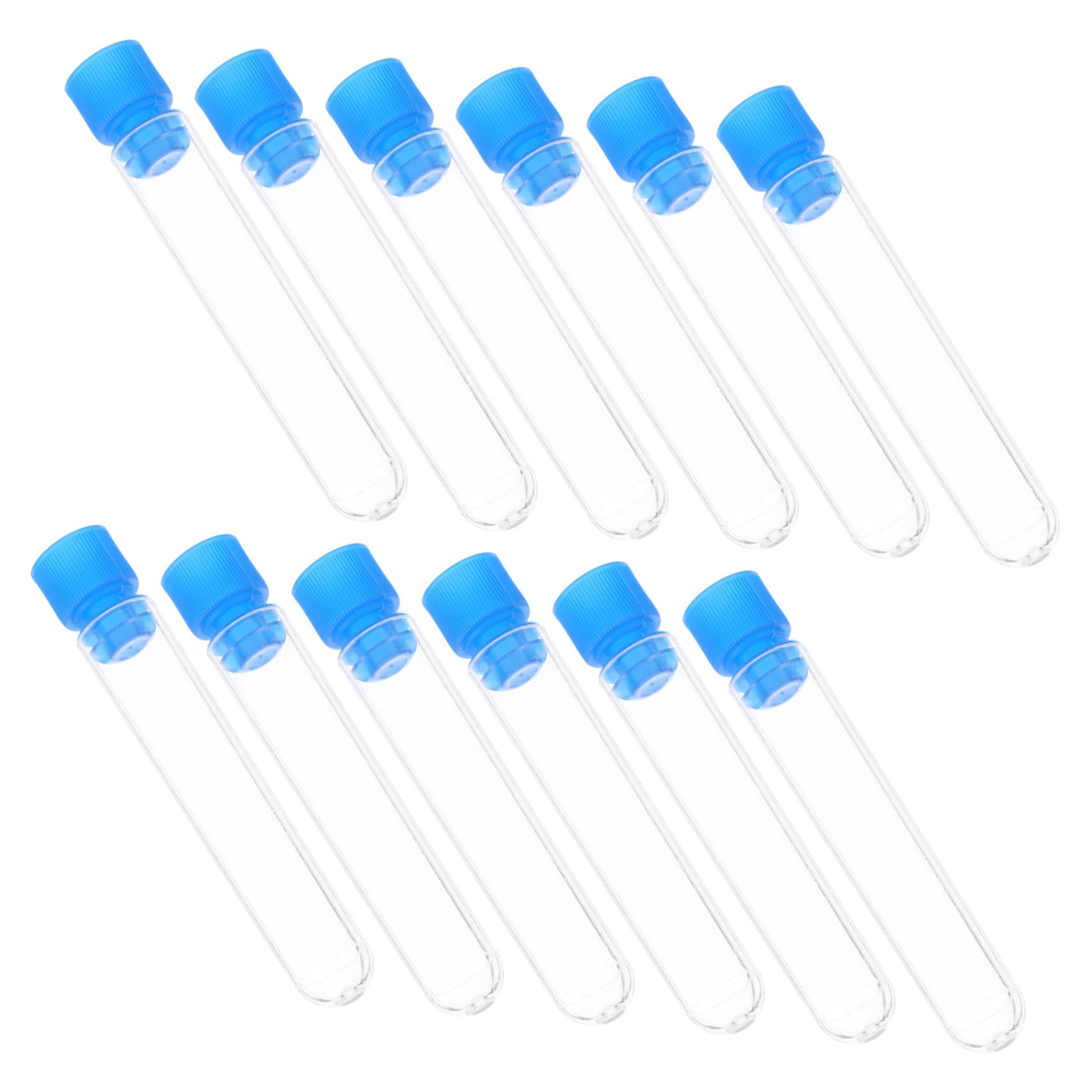 NAMOARLY 50 Count Plastic Test Tubes 12x60mm Scientific Lab Beakers Shot Tubes Easy to Use Store