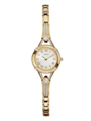 Petite Silver-Tone Crystal Bracelet Watch