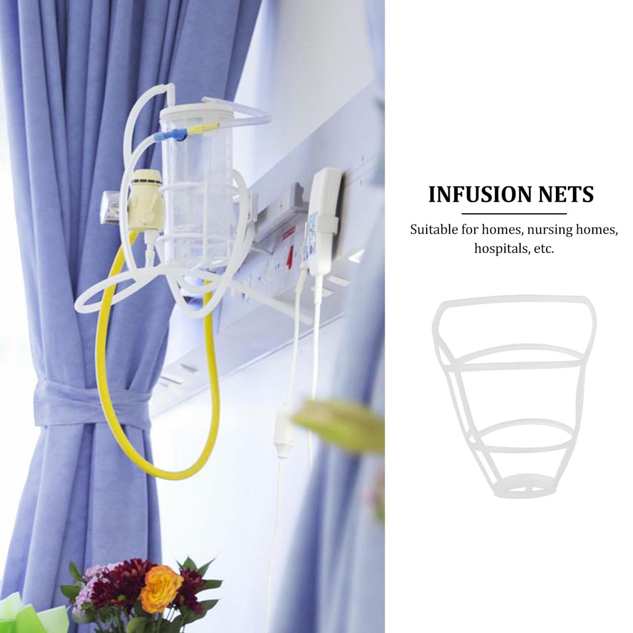CLISPEED Lot de 45 porte-bouteilles de perfusion réutilisables à suspendre pour solution saline | Filet bouteille suspendu | Porte-gouttes pour solution saline