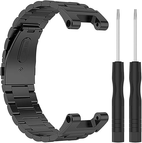 Correa de reloj de acero inoxidable compatible con Huami Amazfit T-Rex T-Rex Pro Watch Correa de repuesto para Huami Series Metal Muñequeras