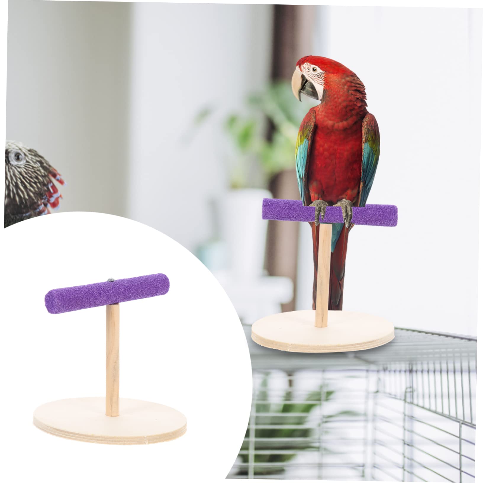 BESPORTBLE 5pezzi Posatoio Per Uccelli Legno Giocattolo Decorativo Per Pappagalli Piattaforma Per Uccelli Supporto Stabile Per Parrocchetti